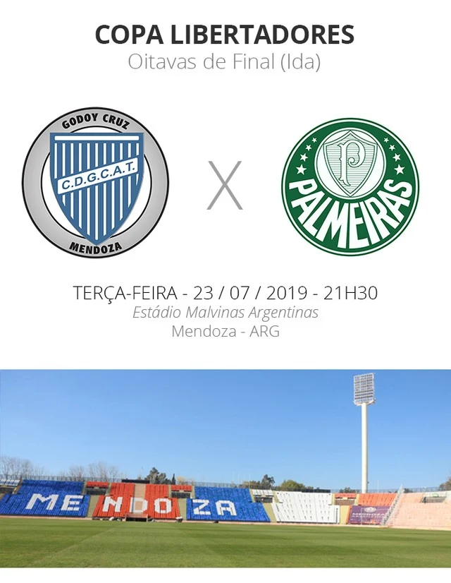 VEJA AQUI: Saiba onde assistir ao confronto Godoy Cruz x Palmeiras