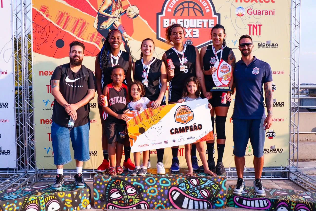 Corinthians 3x3 feminino conquista o título da terceira etapa do V Circuito Paulista de Basquete