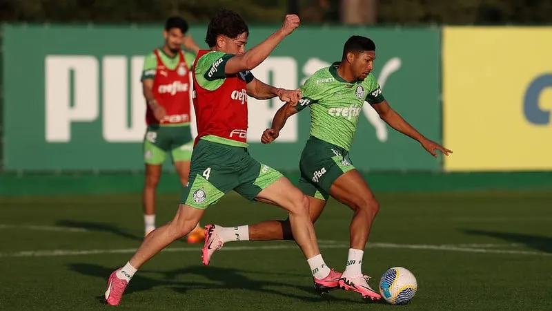 Treino do Palmeiras nesta sexta-feira: fotos mostram preparação da equipe para jogo.