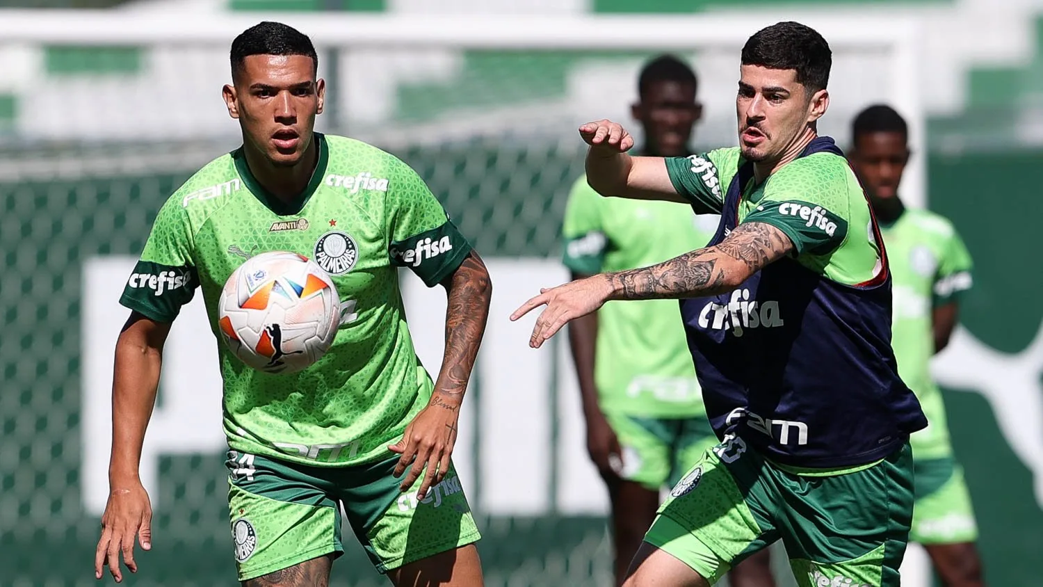 Fotos da reapresentação do Palmeiras após empate com o Flamengo no CT.