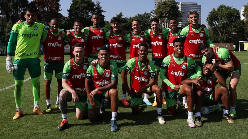 Treino final do Palmeiras antes de jogo decisivo da Copa do Brasil