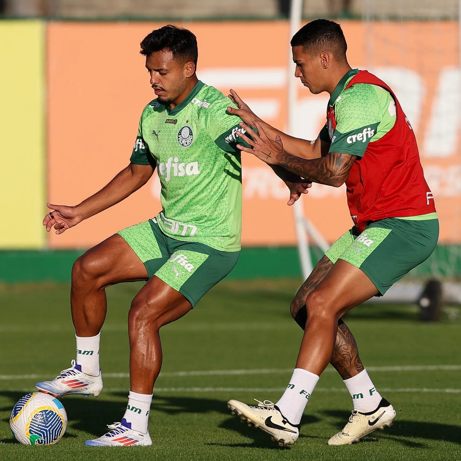 Treino final do Palmeiras antes do jogo contra o Red Bull Bragantino.