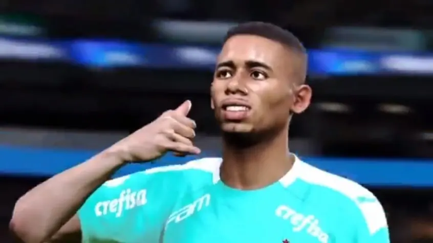 Palmeiras recria golaço em game para parabenizar Gabriel Jesus, aniversariante do dia