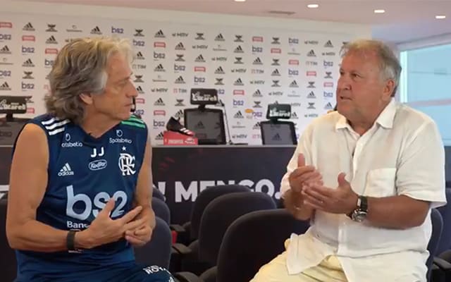 Entrevista de Zico com Jorge Jesus vai ao ar nesta quarta-feira