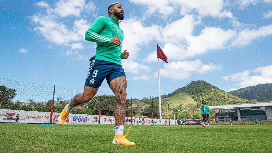 Gabigol e Diego seguem tratamento antes de treino