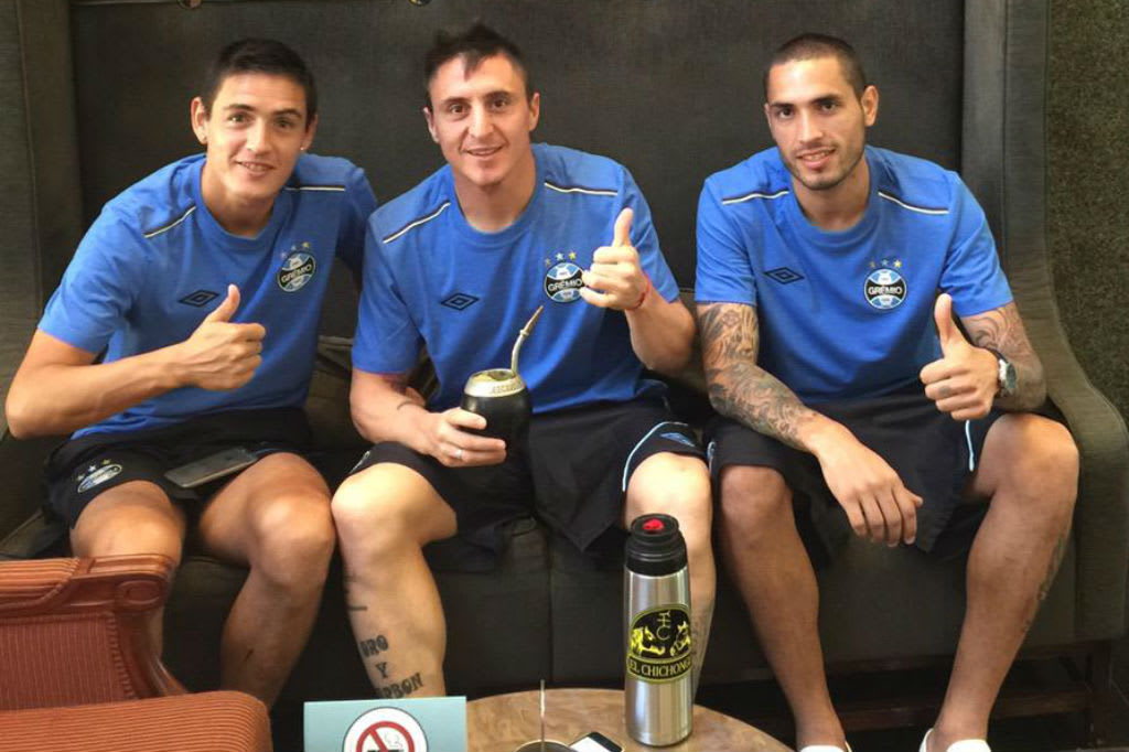 Família Rodríguez do Grêmio se reúne para tomar mate