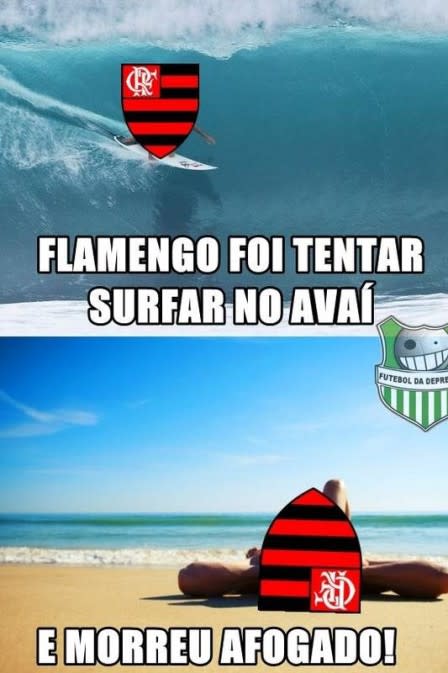 Após derrota para o Avaí, Flamengo vira motivo de piada nas redes sociais; confira