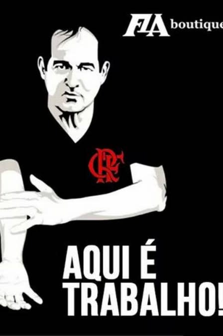 Loja oficial do Flamengo faz montagem do técnico Muricy Ramalho com camisa do time