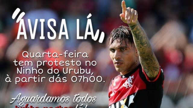 Torcida do Flamengo se mobiliza nas redes sociais para fazer protesto na quarta-feira