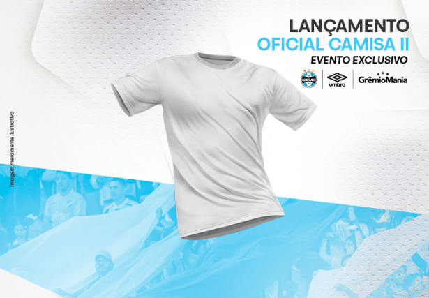 Grêmio lança camisa 2 em evento exclusivo na segunda-feira