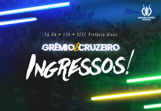 Gurias gremistas: jogo contra o Cruzeiro com apoio da torcida Tricolor.