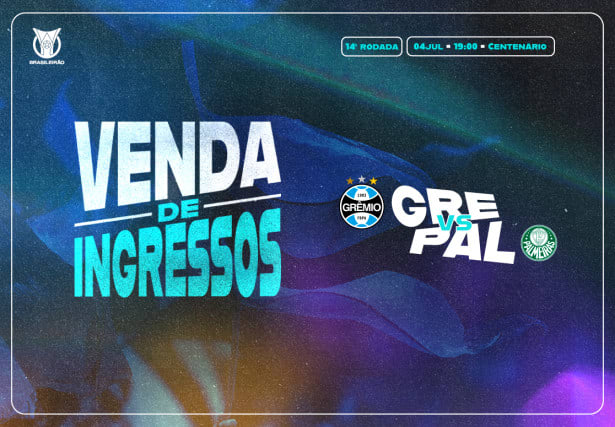 Ingressos promocionais para clássico entre Grêmio e Palmeiras em Caxias do Sul