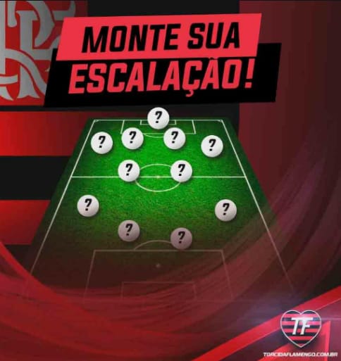 MONTE SUA ESCALAÇÃO! Como você entraria para a partida contra o Sport?