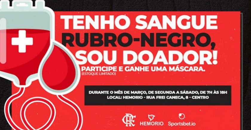 Flamengo reabre campanha em parceria com Hemorio para doação de sangue