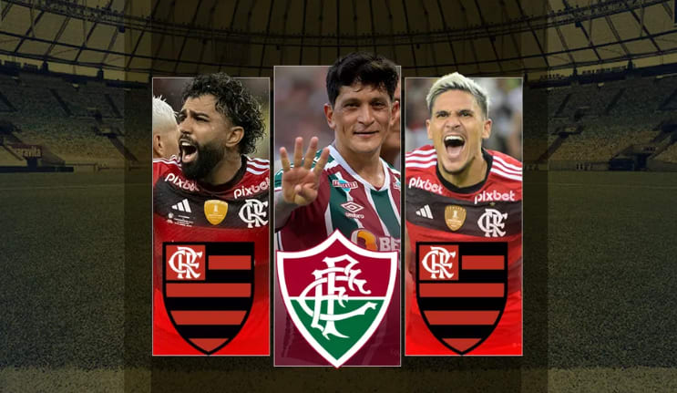 Gabigol e Pedro x Cano: dupla Flamengo e Fluminense reúne top-3 de artilheiros do Maracanã desde 2020