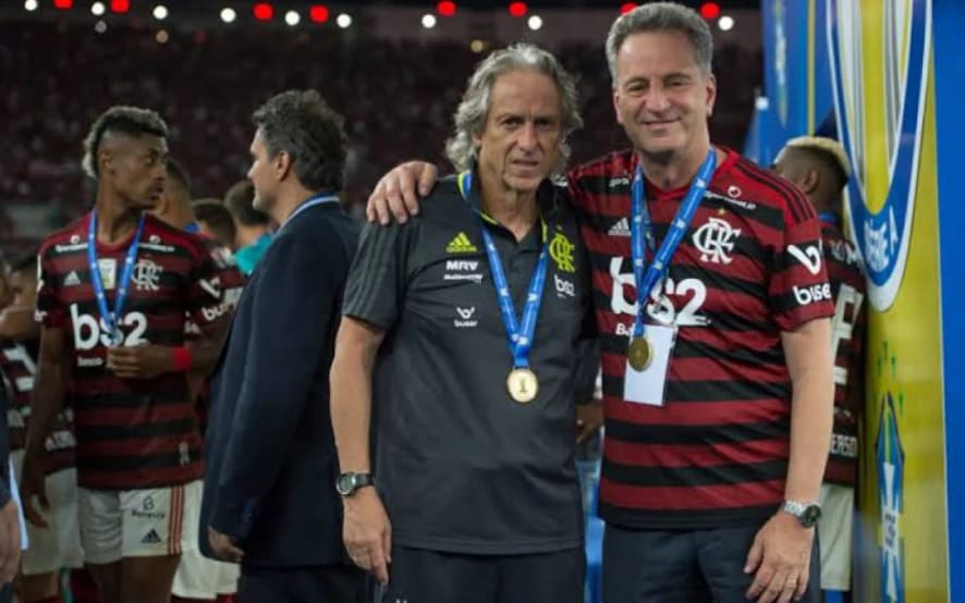 Não falo com Jorge Jesus desde 2020, garante presidente do Flamengo