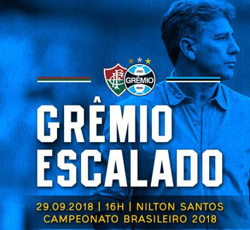 Grêmio confirmado para o duelo contra o Fluminense; Confira