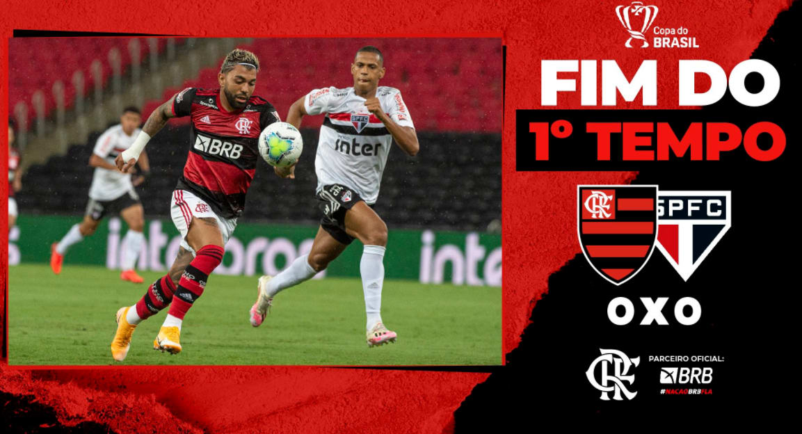 Veja a repercussão do primeiro tempo de Flamengo x São Paulo