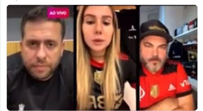 Em live, Carol Portaluppi se diz otimista com o Flamengo na Libertadores: “Já estou pensando em Mundial”