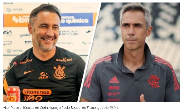 Guru português vê dificuldade para Paulo Sousa no Flamengo e aposta em Vítor Pereira no Corinthians