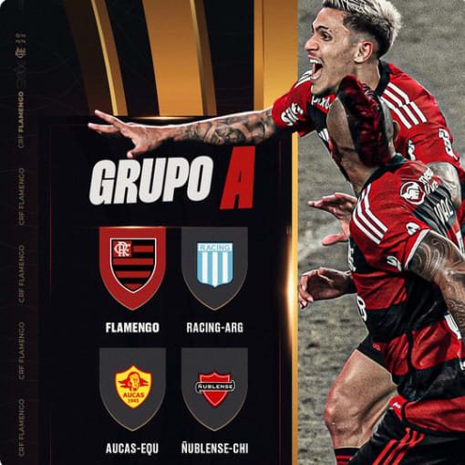 Flamengo conhece seus adversários na fase de grupos da Libertadores 2023