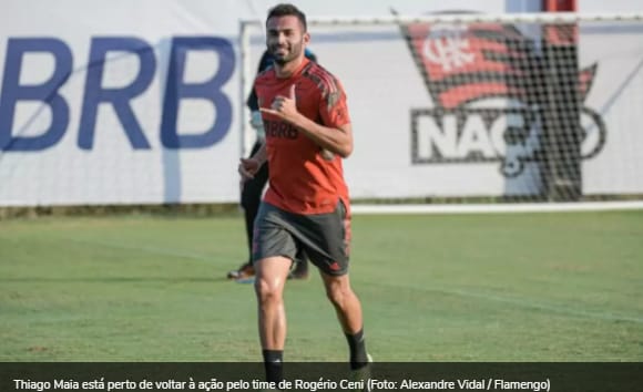 Questionado nas redes sociais, Thiago Maia diz o que falta para voltar a jogar pelo Flamengo: Chegar quarta