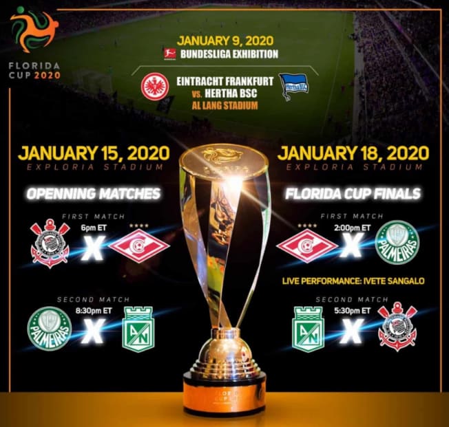 Florida Cup 2020 define tabela com Palmeiras e Corinthians