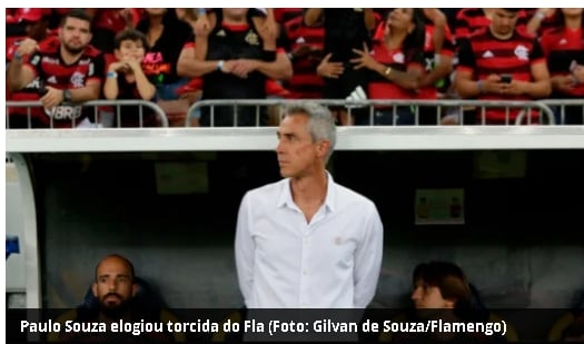 Paulo Sousa destaca a festa da torcida no Maracanã