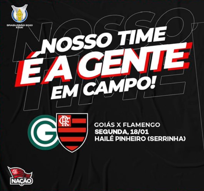 Confira a escalação do Flamengo para enfrentar o Goiás