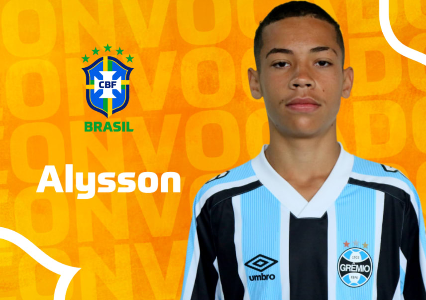 Atacante Alysson é convocado para a Seleção Brasileira Sub-15