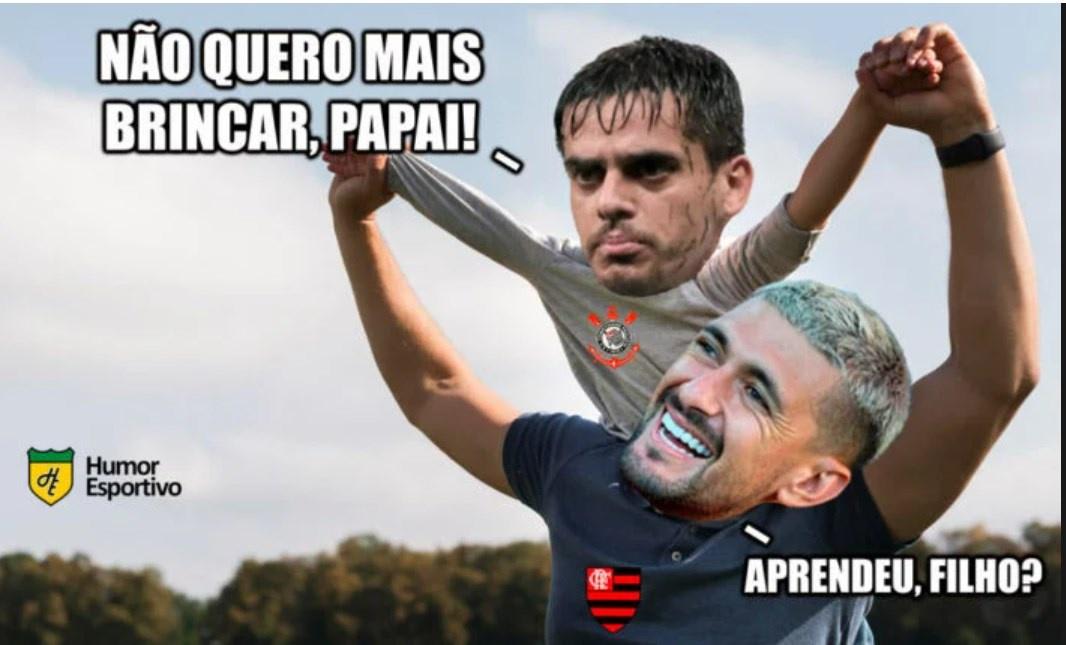 Rivais não perdoam Corinthians após eliminação na Libertadores para o Flamengo; veja os memes