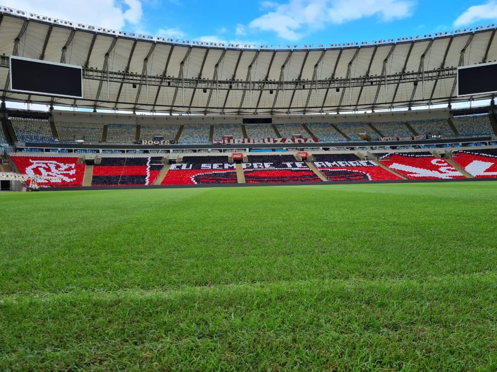 Após 11 dias sem jogo, gramado do Maracanã apresenta melhora