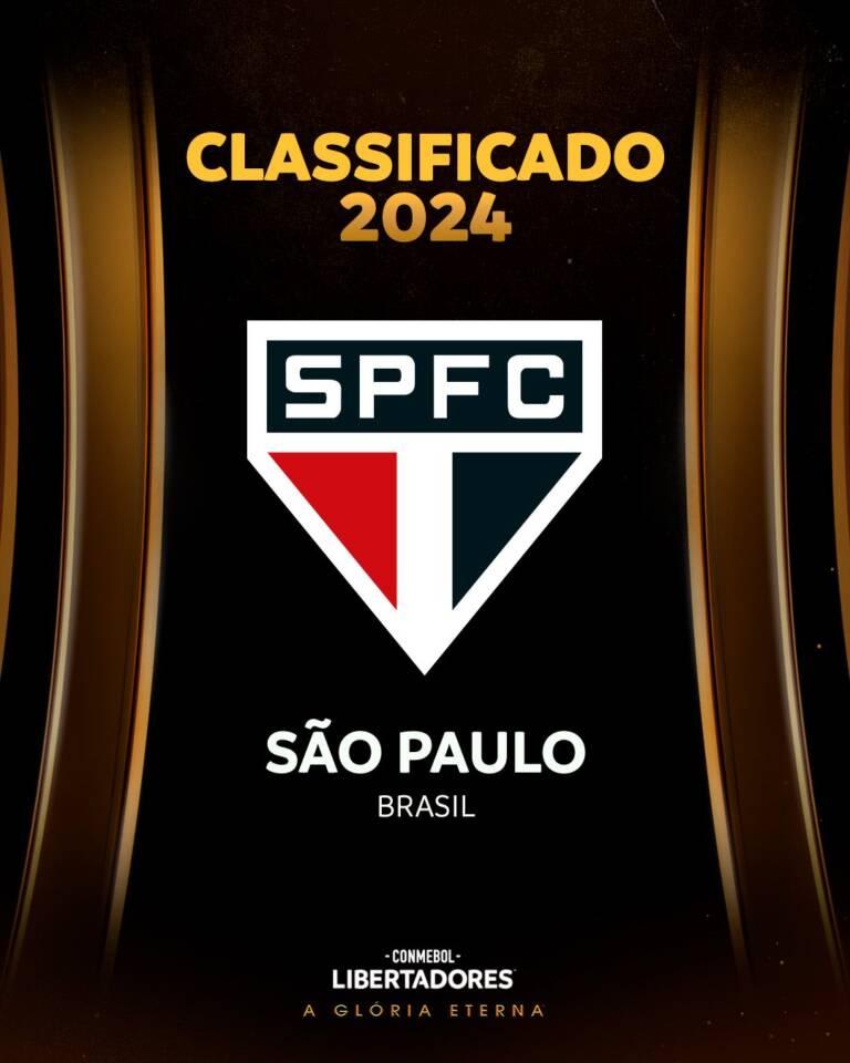 Campeão da Copa do Brasil 2023, Tricolor se classifica à CONMEBOL  Libertadores 2024 - SPFC