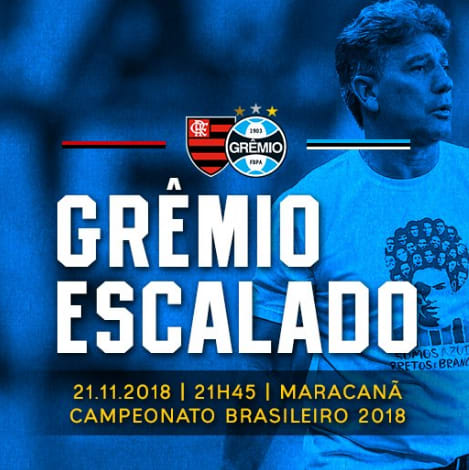 Grêmio confirmado para encarar o Flamengo