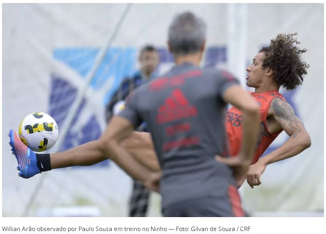 Consciência tática faz Arão cair nas graças de Paulo Sousa, seu 12º técnico no Flamengo: Extraordinário