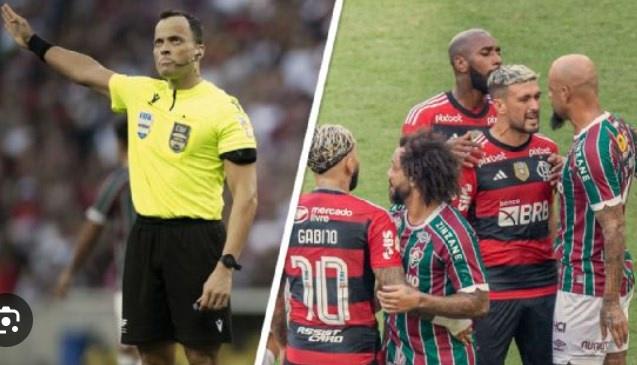 Gaciba diz por que Felipe Melo não fez pênalti em Arrascaeta e critica árbitro de Fluminense x Flamengo:  Erros gravíssimos