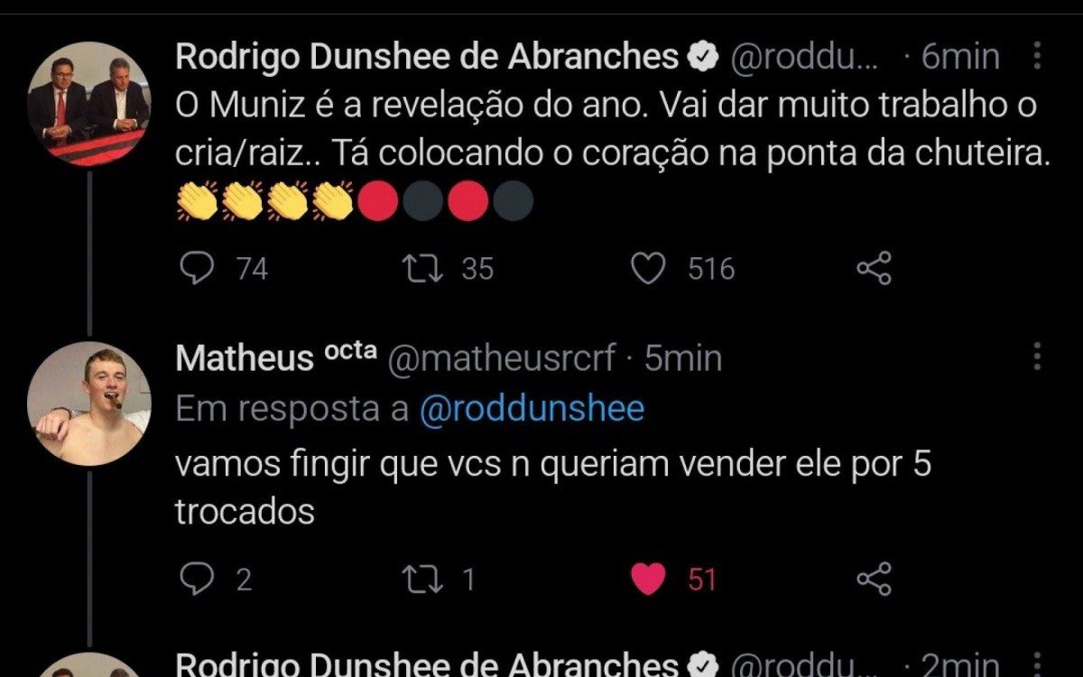 Após ser criticado por torcedor, Rodrigo Dunshee, VP Jurídico do Flamengo diz: Lá vem o boca de esgoto. Sabichão