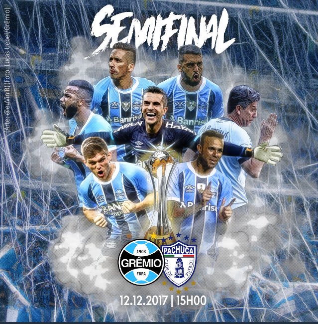 Dia de Grêmio! Grêmio enfrenta o Pachuca para ir à final do Mundial de Clubes