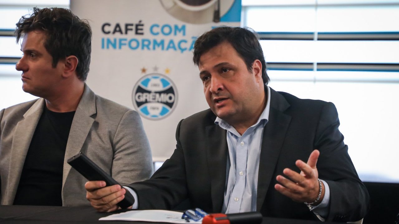 Presidente do Grêmio promete reforços de qualidade na próxima janela de transferências