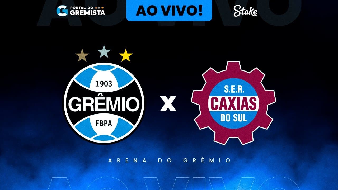 Transmissão ao vivo: Grêmio enfrenta Caxias no Portal do Gremista