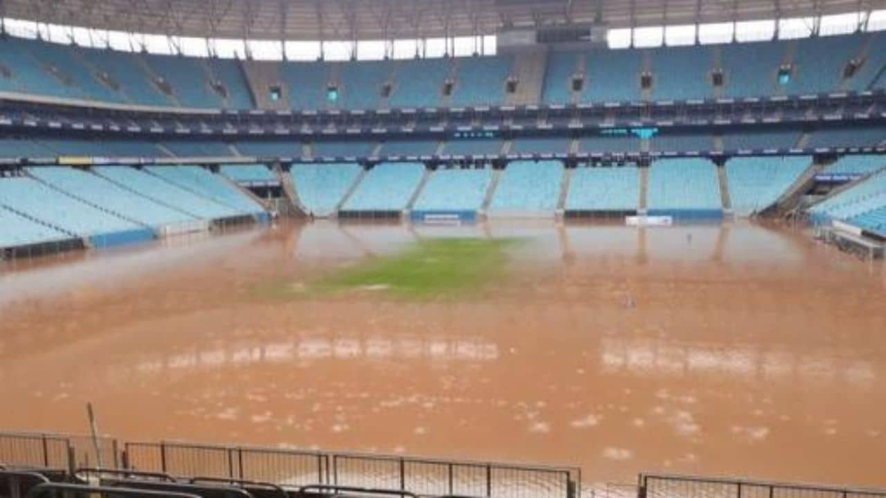 Grêmio aguarda redução da enchente para avaliar danos no patrimônio