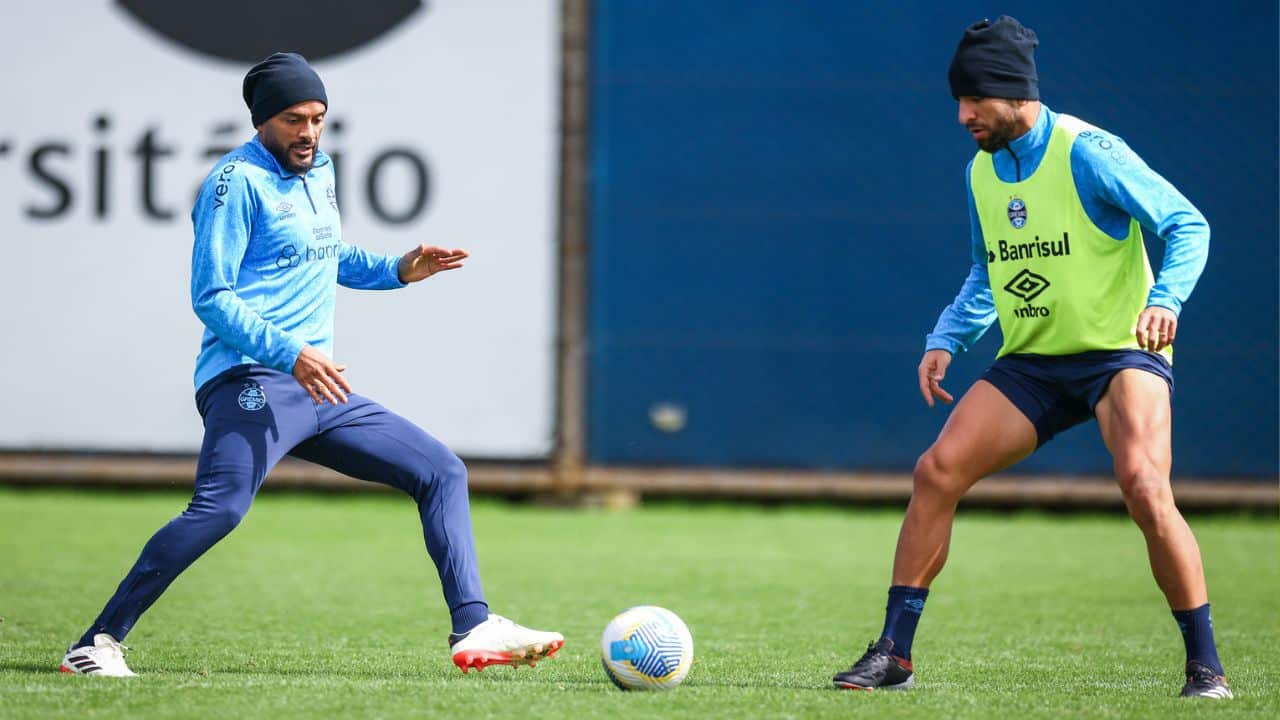 Treino Grêmio: Reinaldo e Pepe