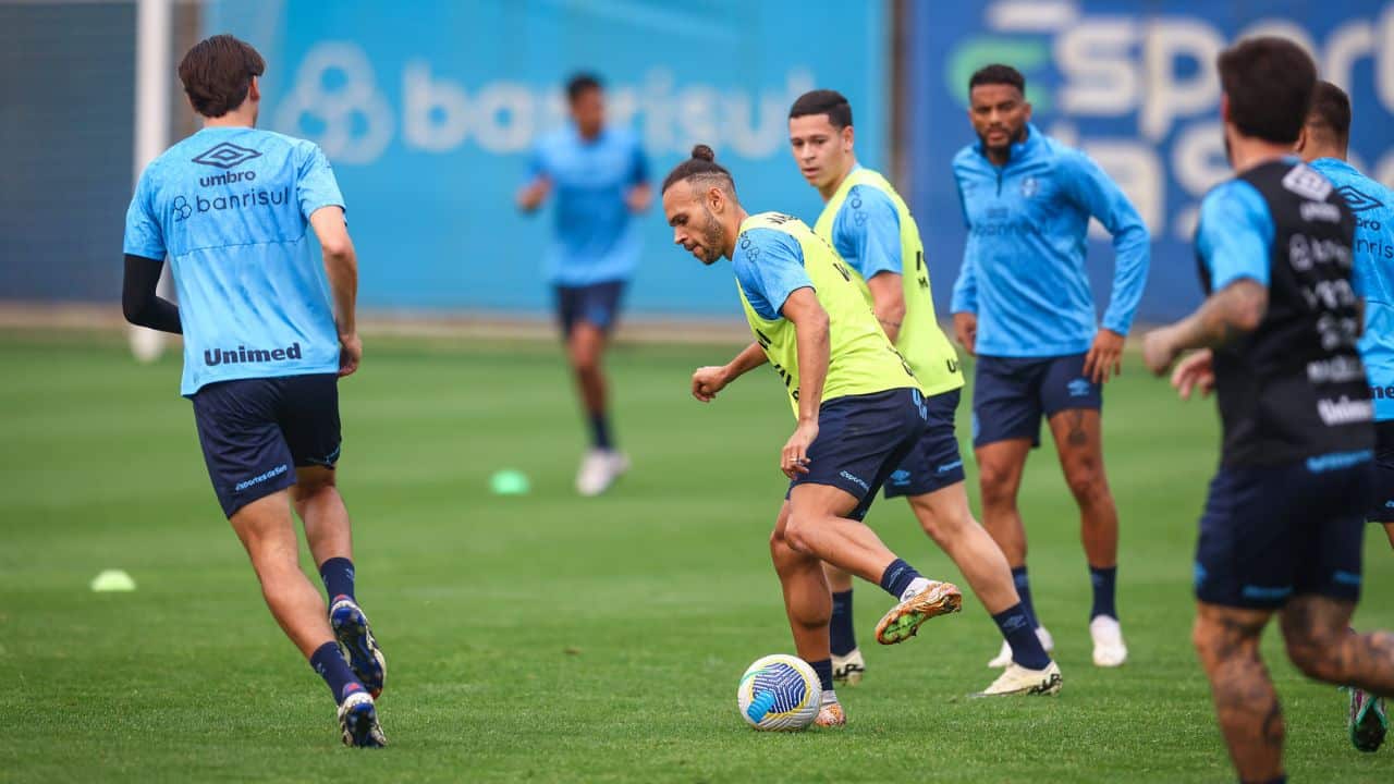 Treino Grêmio jogadores