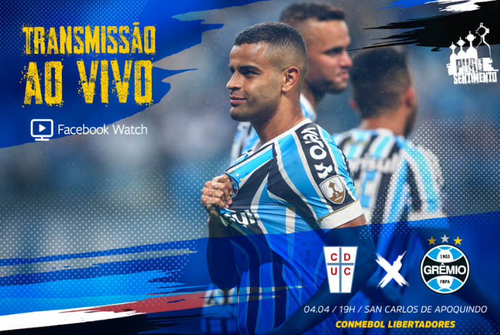 Facebook do Grêmio transmite jogo contra a Universidad Católica