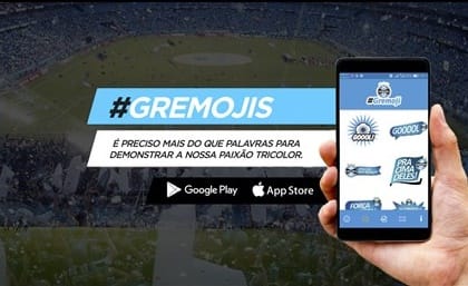 Grêmio lança app de emojis, memes e stickers oficiais do clube