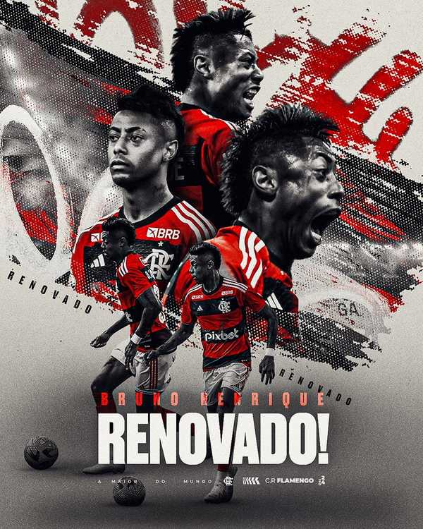 Flamengo anuncia renovação de contrato com Bruno Henrique até 2026