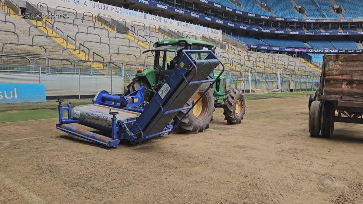 Novo gramado na Arena do Grêmio promete superar o original