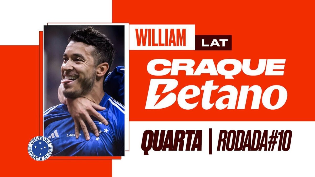 William, do Cruzeiro, Lidera Top 5 de Pontuações na Temporada de 2024