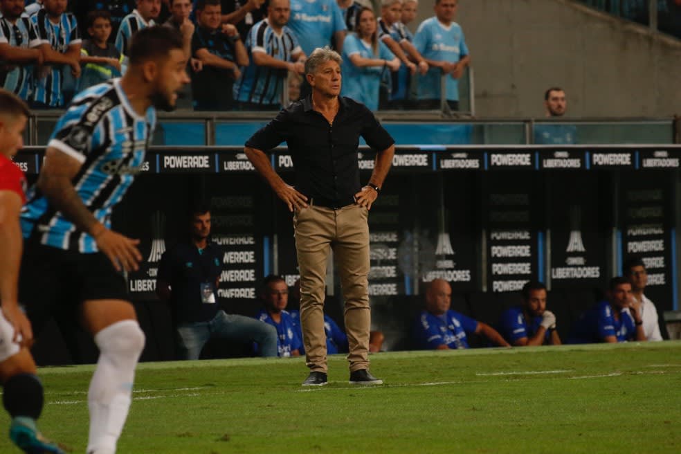 Renato em Grêmio x Huachipato — Foto: João Victor Teixeira