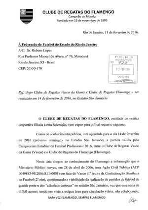 MP lembra recomendação de 2013  e não coloca barreira para clássico